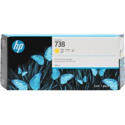 HP 738 300-ml Yellow DesignJet Ink Cartridge