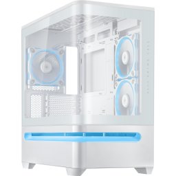Кутия ASUS Prime AP202 ARGB mATX + 3 ARGB Вентилатора - White