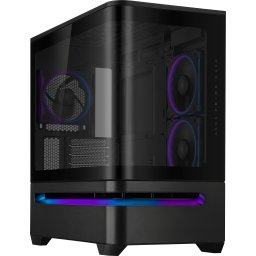 Кутия ASUS Prime AP202 ARGB mATX + 3 ARGB Вентилатора - Black
