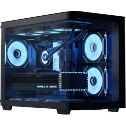 Kутия AeroCool mATX - P300C-G-BK-v1 - 3 x 120 mm Infinity Mirror A-RGB