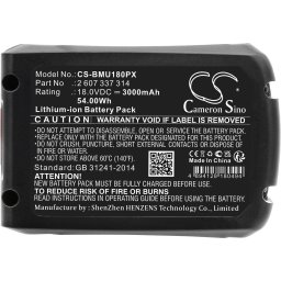 Батерия акумулаторен трион BOSCH AdvancedCut 18 1600A005B0 LiIon 18V 3000mAh Cameron Sino