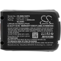Батерия акумулаторен трион BOSCH AdvancedCut 18 1600A005B0 LiIon 18V 5000mAh Cameron Sino
