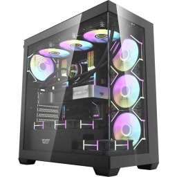 Кутия Darkflash DS900 Black ATX - 7 x 120 mm A-RGB fans included, USB-C