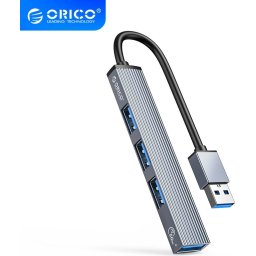 Orico хъб USB3.0/2.0 HUB 4 port, Aluminum - AH-A13-GY