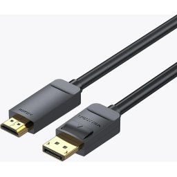 Vention кабел Cable DisplayPort to HDMI 3.0m - 4K, Gold Plated - HFOBI