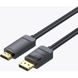 Vention кабел Cable DisplayPort to HDMI 3.0m - 4K, Gold Plated - HAGBI