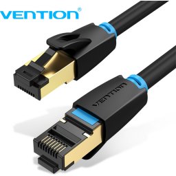 Vention Кабел LAN SFTP Cat.8 Patch Cable - 0.5M Black 40Gbps - IKABD