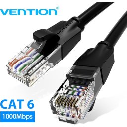 Vention Кабел LAN UTP Cat.6 Patch Cable - 0.5M Black - IBEBD