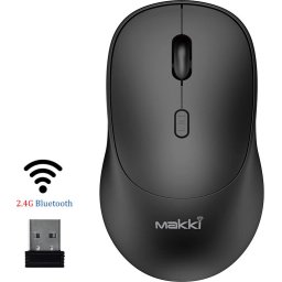 Makki безжична мишка Wireless Mouse MAKKI-MSX-2401 - USB-C, Silent, 1600dpi, 2.4G, Bluetooth, Rechargeable