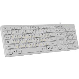Makki нископрофилна кирилизирана клавиатура Keyboard USB BG - Low profile Chocolate - KB-C14 White