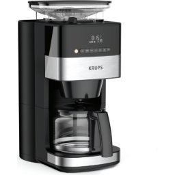 Кафемашина Krups KM832810 Grind & Brew, metalic grinder, 3 grinding settings, digital display, timer, 1.25L