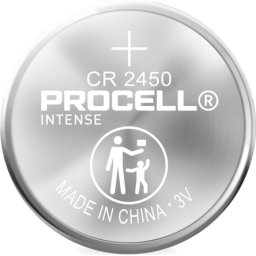 Бутонна батерия DURACELL PROCELL CR2450, 3V, 1 бр. bulk, Литиева, /цена за 1 батерия/