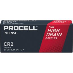 Батерия литиева индустриална CR2 3V 10 бр. в опаковка PROCELL INTENSE DURACELL /цена за 10 бр. батерии/