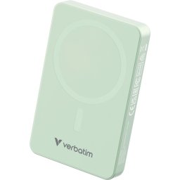 Външна батерия Verbatim Charge 'n' Go Essentials Power Bank Magnetic Wireless 10000mAh Green
