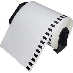 Makki съвместими етикети Brother DK-22246 - White Continuous Length Paper Tape 103mm x 30.48m, Black on White - MK-DK-22246