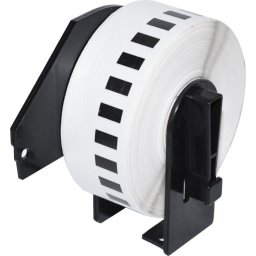 Makki съвместими етикети Brother DK-22214 - White Continuous Length Paper Tape 12mm x 30.48m, Black on White - MK-DK-22214