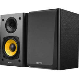 Edifier R1000T4 2.0 Bookshelf Speakers, BT V5.0, RCA, 0.5-inch Tweeters, 4-inch Drivers, 24W (RMS), Control Buttons, Black