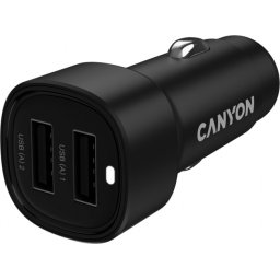 CANYON car charger OnDrive 24 24W 2xUSB-A Black