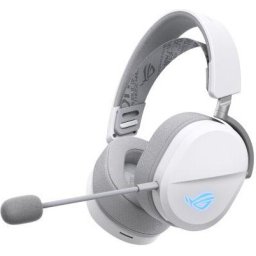 Геймърски безжични слушалки ASUS ROG Pelta White - USB-C, Aura Sync RGB
