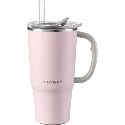 BUYDEEM Thermo Mug With Straw 700 ml, model DS57, color Pink