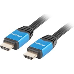 Кабел Lanberg HDMI M/M V2.0 cable 1m CU, black premium