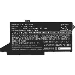 Батерия за лаптоп DELL Latitude 5420, Latitude 5520 005R42, WY9DX LiPo 11.4V 3350mAh CAMERON SINO