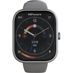 Часовник HiFuture Lume Silver Grey, 1.85 " IPS, Powered by Dual Core, Aerospace-Grade Ultra Light Aluminum Frame, Bluetooth Call