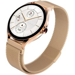 Часовник HiFuture Aura2 Rose Gold, 1.32 "AMOLED, Powered by Dual Core, Metallic Frame, Bluetooth Call, 3D User Interface, 1ATM W