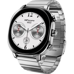 Часовник HiFuture AIX Silver, 1.43"AMOLED, 466*466, Powered by Dual Core & Syntra AI, Bluetooth Call, 1ATM Waterproof, Sixth G