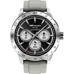 Часовник HiFuture Flex 2 Silver, 1.39" FHD, 360?360, Bluetooth Call, IP68 Waterproof, 24/7 True Heart Rate & Blood Oxygen Sensor