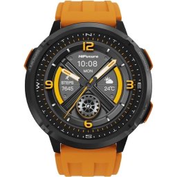 Часовник HiFuture MIX3 Orange, 1.43" AMOLED, 466*466, Powered by Dual Core & Syntra AI, Bluetooth Call, 3ATM Waterproof, Compass