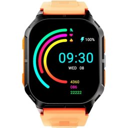 Часовник HiFuture Ultra 3 Black Orange, 2.0" IPS, 240x296, Bluetooth Call, IP68 Waterproof, 24/7 True Heart Rate & Blood Oxygen