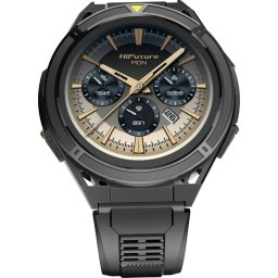 Часовник HiFuture Active Black Yellow, *1.43" AMOLED, Dual Band GPS +Compass + Altimeter 466*466, Powered by Dual Core & Syntra