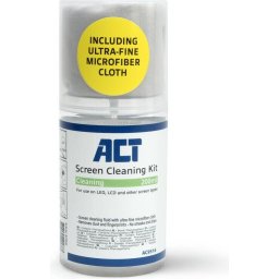Спрей за почистване на екрани ACT AC9516 с микрофибърна кърпа, 200мл