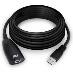 ACT USB 3.2 Gen 1 Удължителен активен кабел USB-A-USB-A, 5м/ вкл. до 4хAC6005USB/
