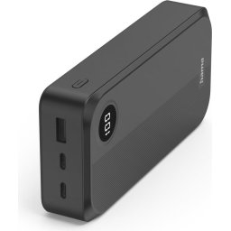 HAMA Външна батерия 20000 mAh, 3 изхода: 2 x USB-C, 1 x USB-A, черна