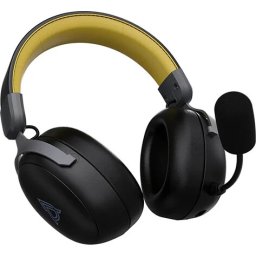 Ajazz безжични геймърски слушалки Wireless Gaming Headphones - AHM08 MAX Black, Gray, Yellow - Bluetooth , 2.4G