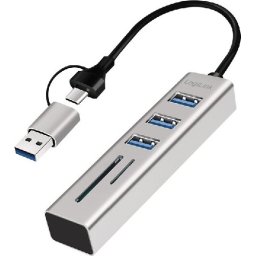 LogiLink USB 3.0 hub, 3x USB-A, SD/microSD slot