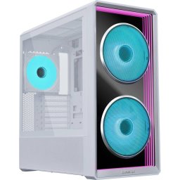 Кутия Lian Li LANCOOL 217 INF RGB Mid-Tower, Tempered Glass - Бял