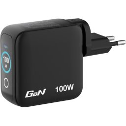 Зарядно устройство Verbatim Mini GaN Charger 100W with Display