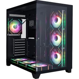 Кутия 1stPlayer MEGAVIEW MV8 Black - 7 x 120 mm A-RGB fans included