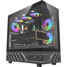 Кутия Darkflash DS950 Black - 6x 120 mm Infinity Mirror A-RGB