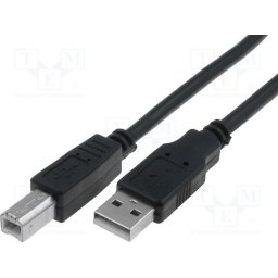 VCom Кабел USB 2.0 AM / BM Black - CU201-B-3m