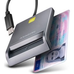 AXAGON CRE-SM3TC - Cardreader USB2-C, Smart ID, Flat