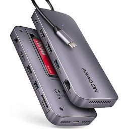 AXAGON HMC-12GM2 - USB-C 10Gbps GEN2COMBO 12in1 hub