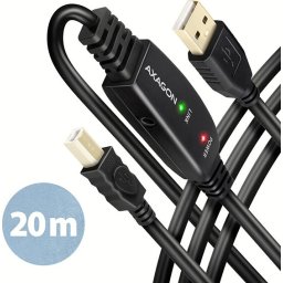 AXAGON ADR-220B - USB 2.0 A > B repeater cable 20 m