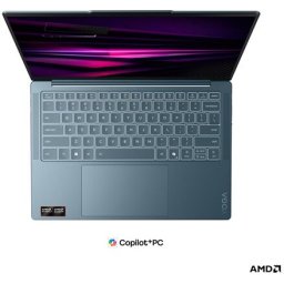 Лаптоп Lenovo Yoga Slim 7 - AMD Ryzen AI 7 445, 14" 2.8K OLED Touch, 32GB DDR5, 1TB SSD, Windows 11, Tidal Teal