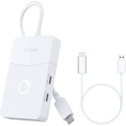 USB хъб D-Link 5-in-1 USB-C Hub with Wireless HDMI