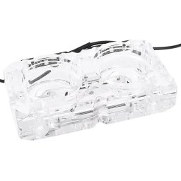 Адаптер приставка с вътрешна и външна резба Alphacool Eisdecke D5 Dual Acrylic Attachment 3x 1/4"