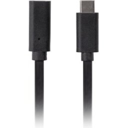 Кабел Lanberg USB-C M/F 3.1 cable 0.5m, Black